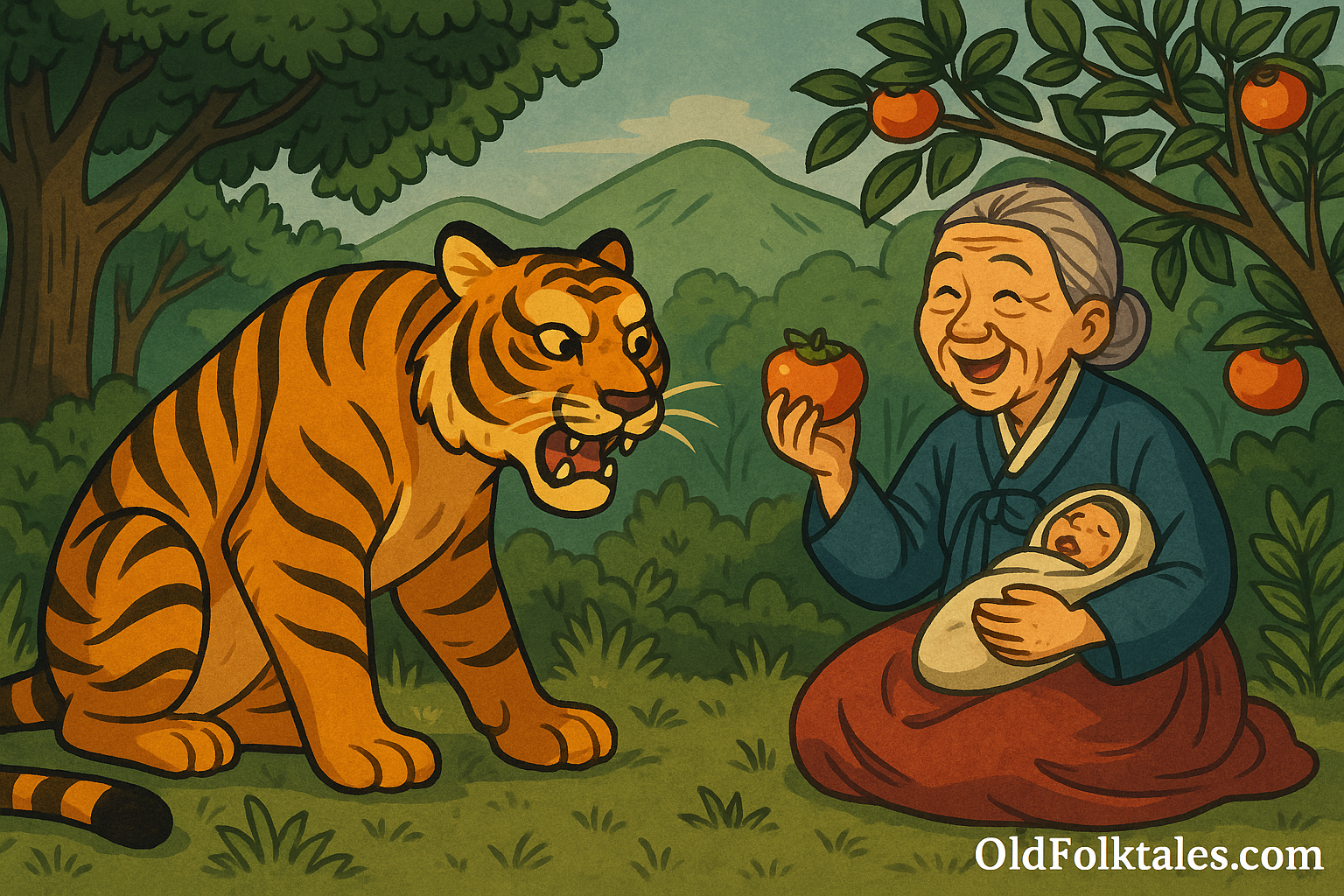 The Tiger and the Persimmon