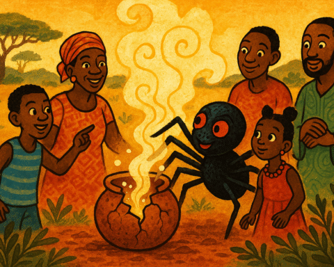 Anansi and the Broken Pot of Wisdom – A Folktale from Ghana’s Ashanti Storytelling Tradition