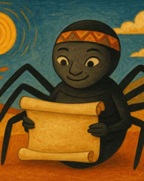 “Anansi the Spider and the Origin of Stories – From the Folklore of Ghana’s Ashanti People”
