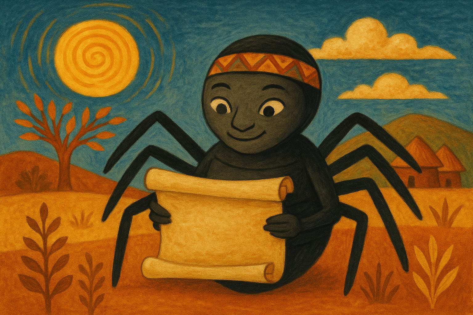 “Anansi the Spider and the Origin of Stories – From the Folklore of Ghana’s Ashanti People”