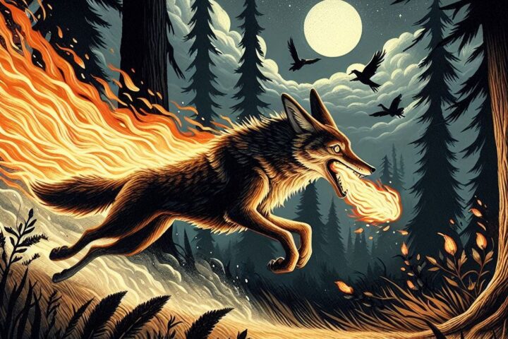 Coyote steals fire