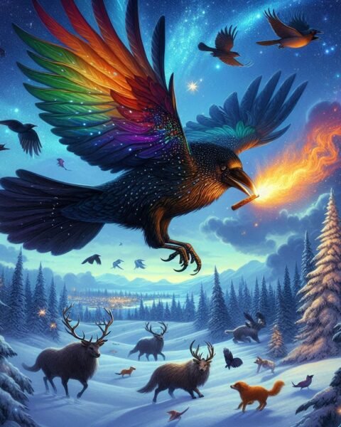 The rainbow Crow