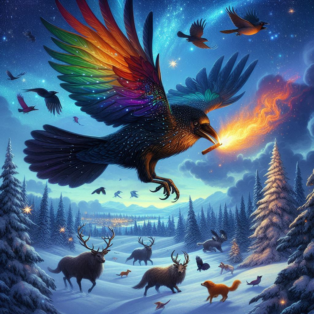 The rainbow Crow