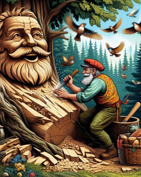 The Woodcarver and the Laughing Tree