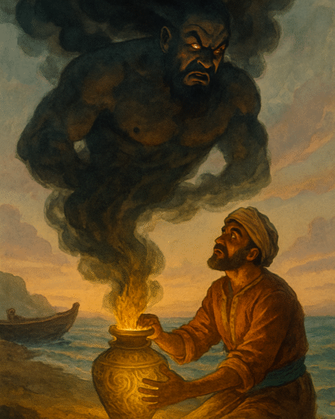The Fisherman and the Genie Jar