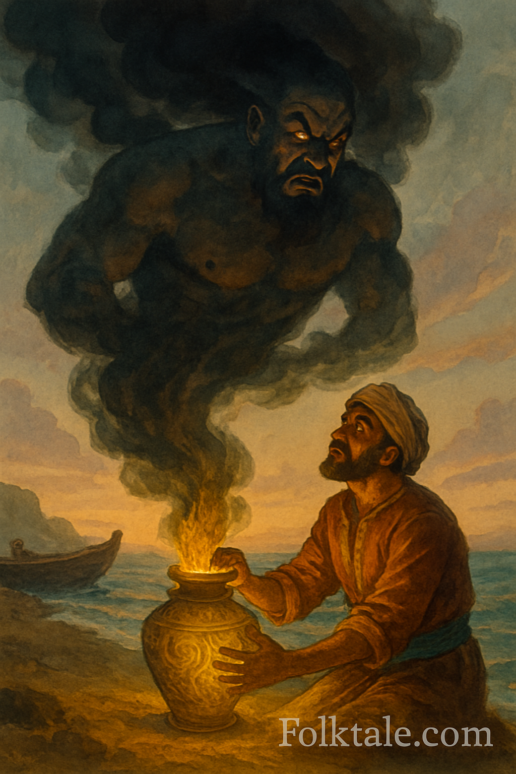 The Fisherman and the Genie Jar