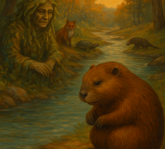 Beaver and his tail