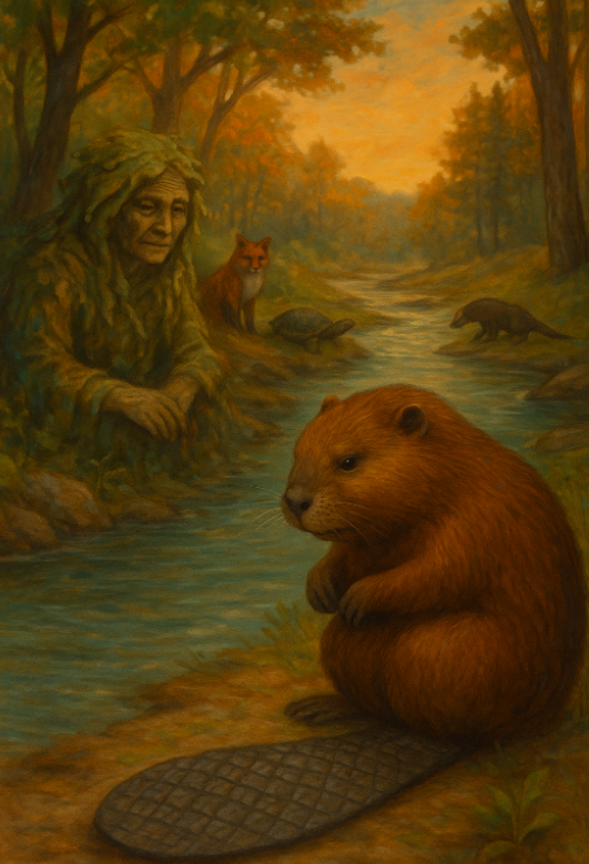 Beaver and his tail